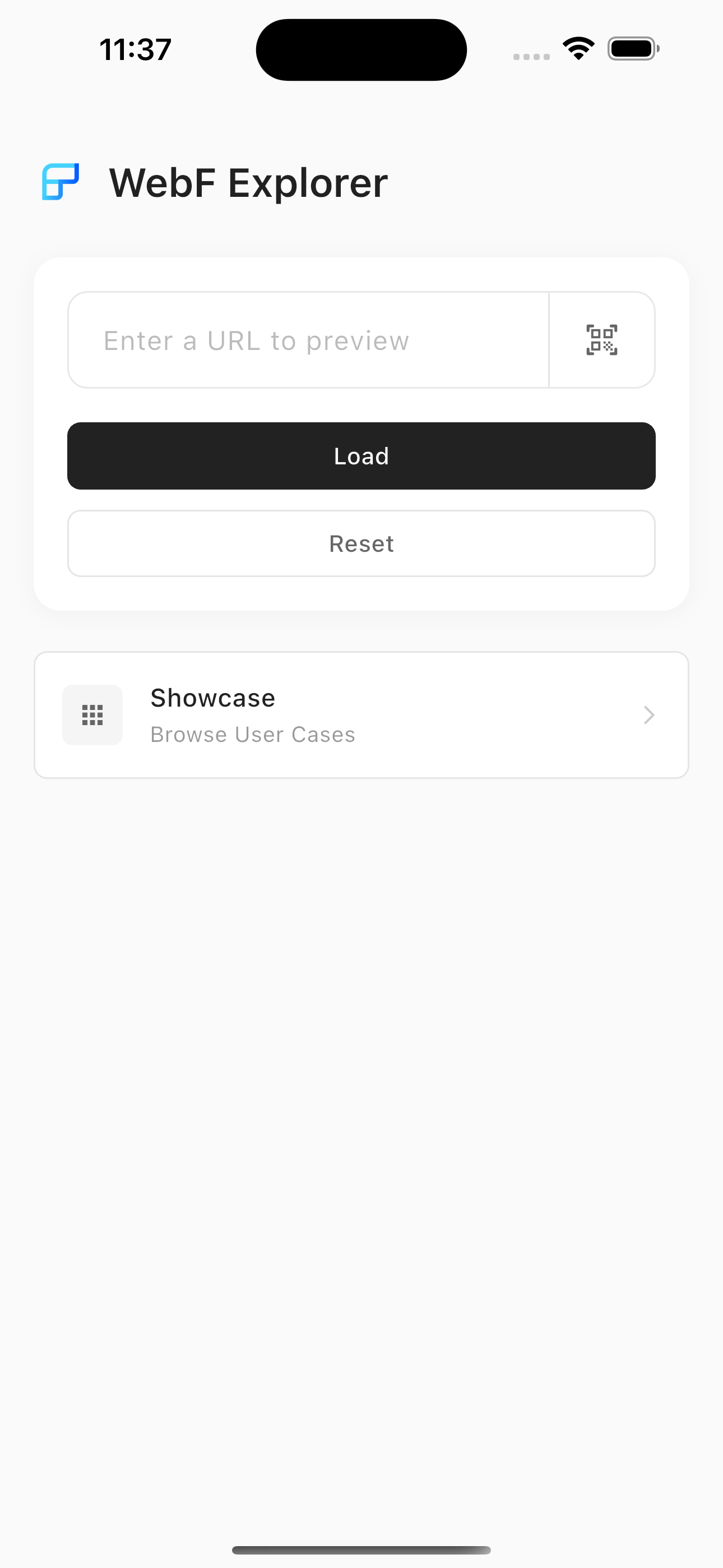 WebF Go app screenshot